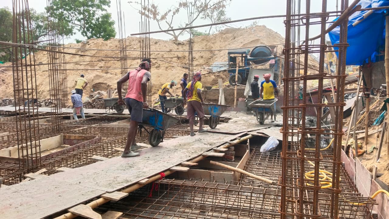 Concrete work in progress